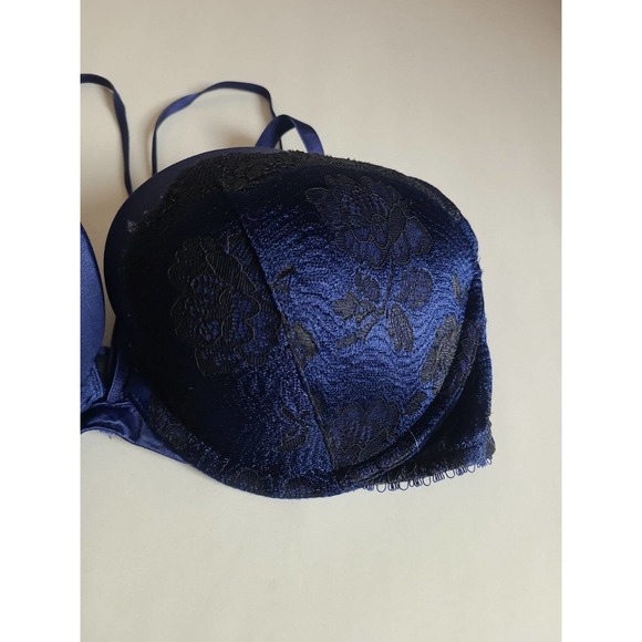 Victoria's Secret Navy Blue Very Sexy Full Coverage Underwire Push Up Bra SZ 34D - Picture 3 of 6